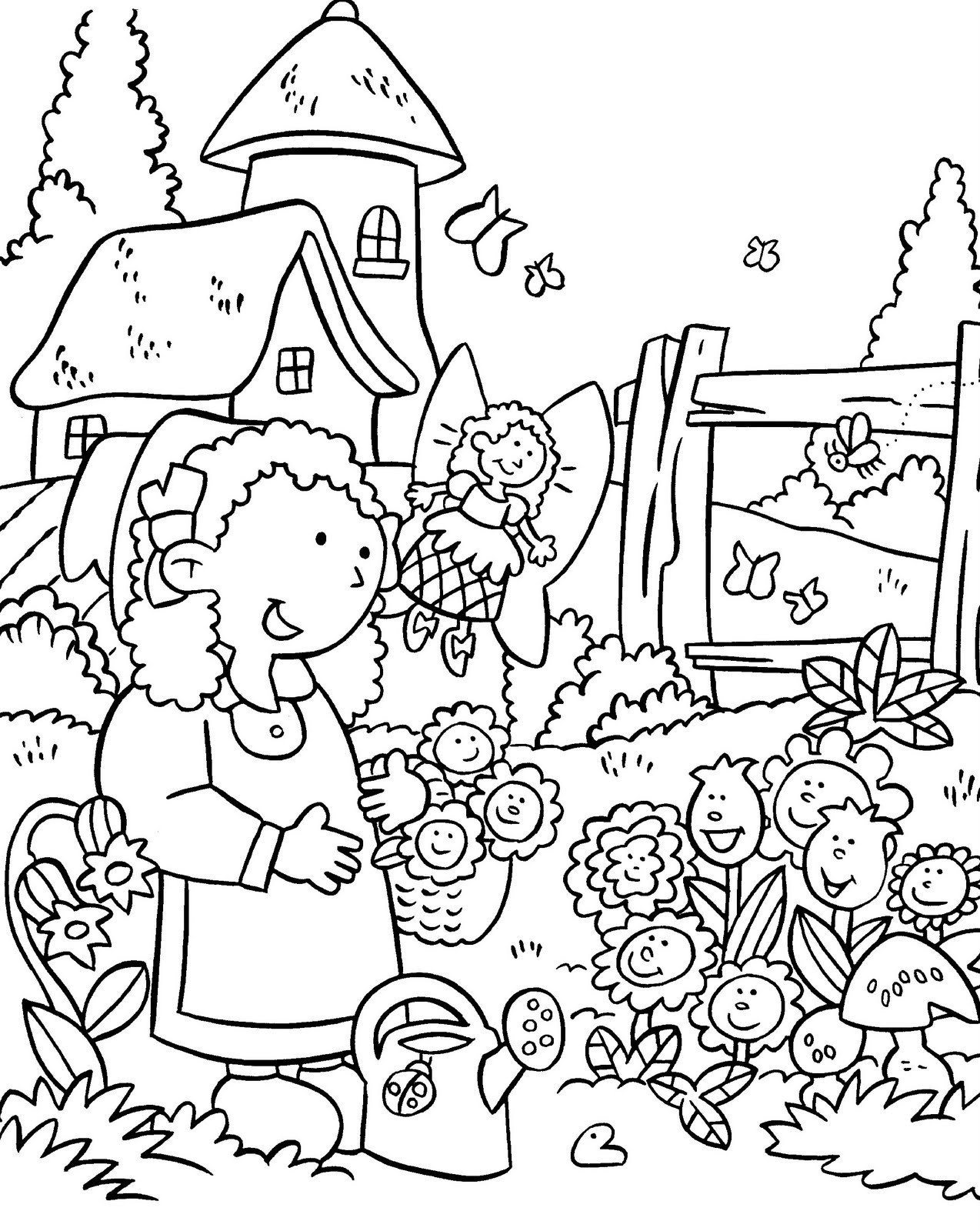 flower garden coloring pages to download and print for free