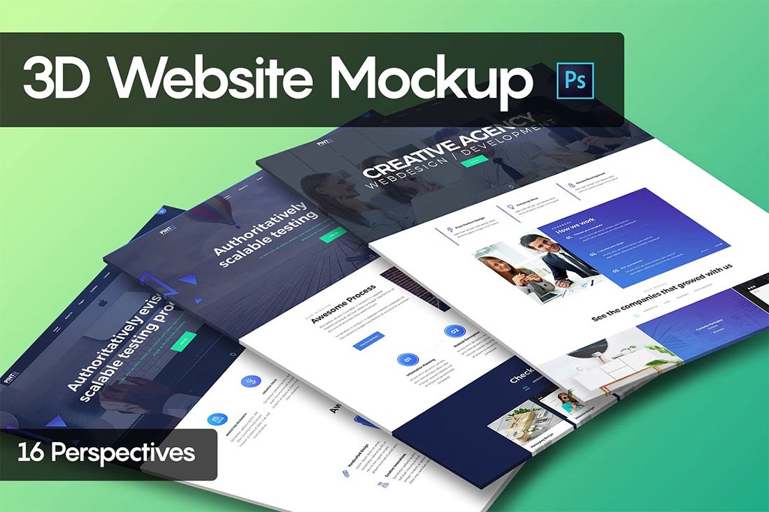 Author malik has made this isometric website mockup to help you present your designs in a photorealistic and professional way. 36 Best Website Mockups For Building Innovative Websites Colorlib