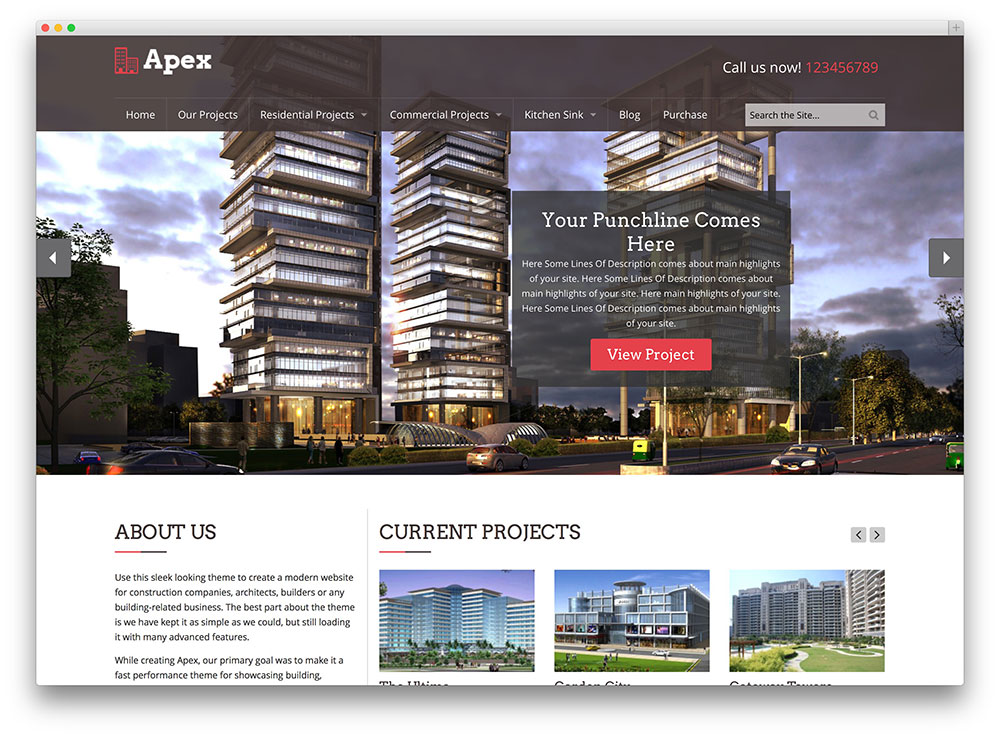 Blue construction is to create a beautiful responsive website for your company. 30 Best Construction Company WordPress Themes 2017 - colorlib