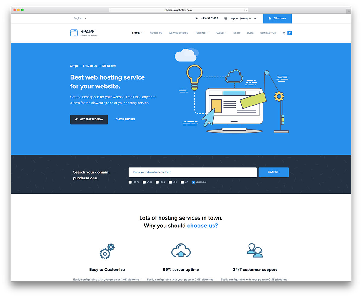 Bluehost gives you the best value . 29 Best Hosting WordPress Themes With WHMCS 2021 - Colorlib