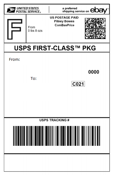 print label for first class mail