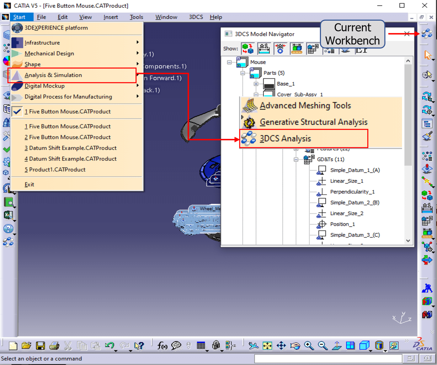 This video gives an overview of capabilities of catia v5 dmu space analysis workbench.catia v5 dmu space analysis user interface is also . Catia V5 Catia V5 General Information Catia Work Benches 2