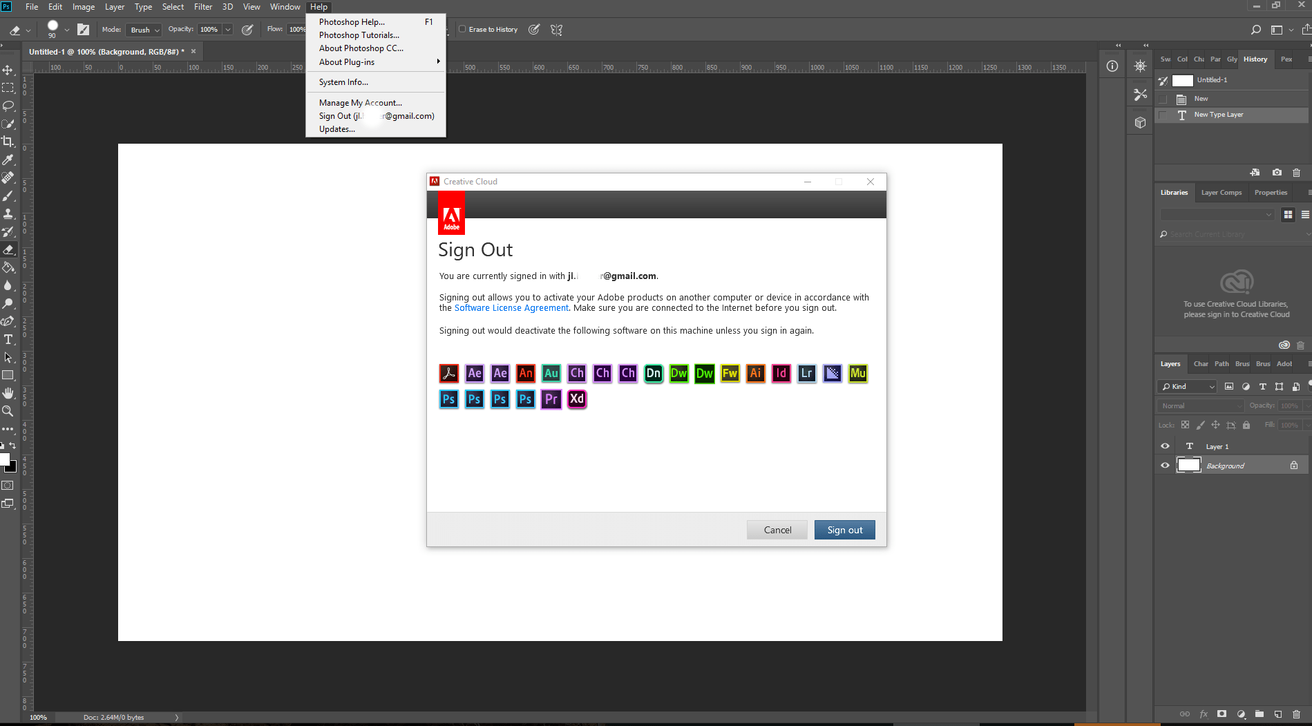 Access adobe creative cloud apps, services, file management, and more. Solved Photoshop Libraries Says I Need To Sign In But I Adobe Support Community 9720687