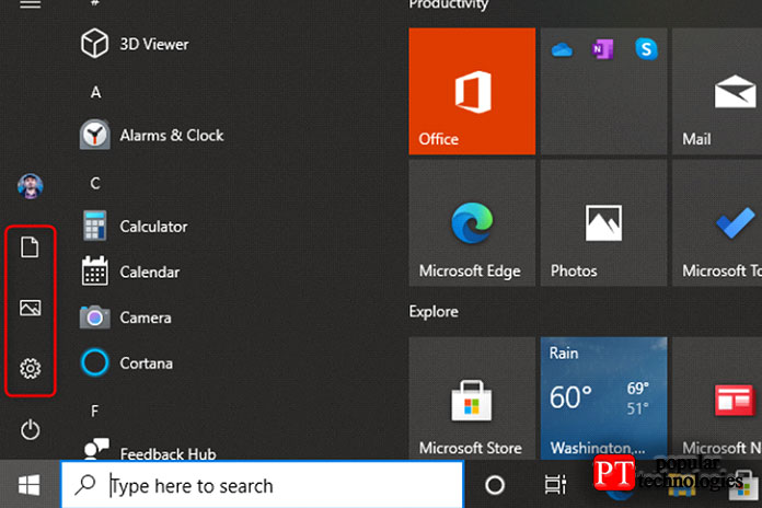 Как добавить или удалить папки в меню Пуск в Windows 10