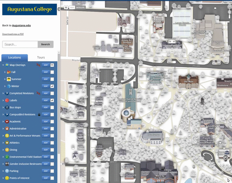 pix Augustana University Campus Map concept3d