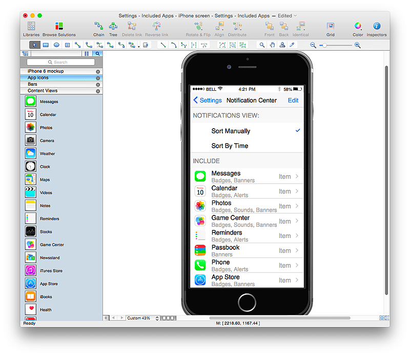 There already exists a lasso tool, it's between the eraser and the ruler. How To Design An Interface Mock Up Of An Android Application How To Design An Interface Mockup For Iphone Application In Conceptdraw Pro How To Design A Mockup Of Apple Macos