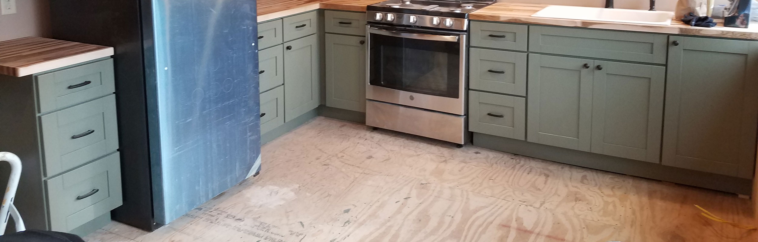 The working triangle is the most basic rule of kitchen design. Concord Cabinet Depot | Custom Cabinetry