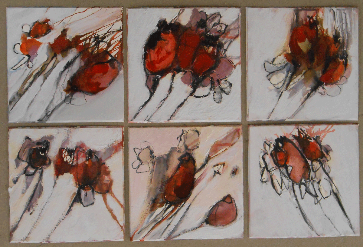 Kleine Hagebutten Conny Niehoff Malerei