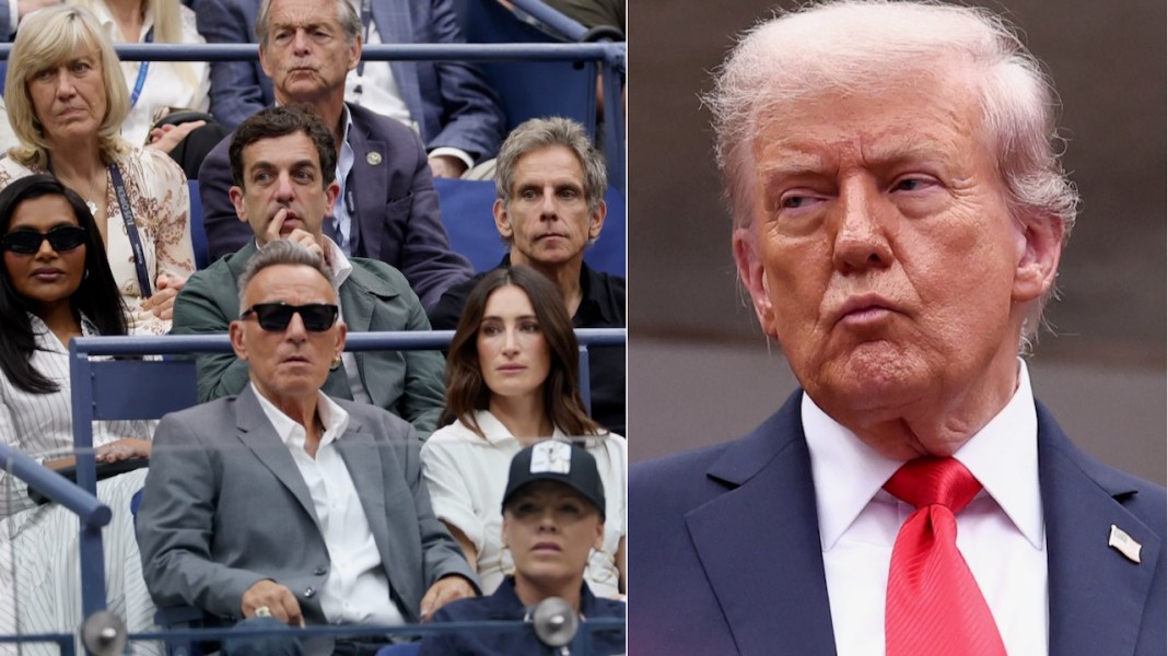 Bruce Springsteen y Donald Trump se encuentran cara a cara en US Open