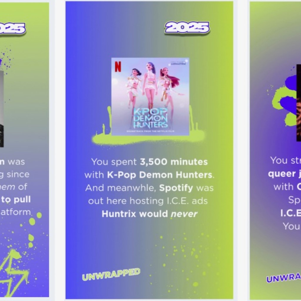 Spotify Unwrapped Campaign Calls for Boycott in Protest of ICE Ads, AI Music on Platform