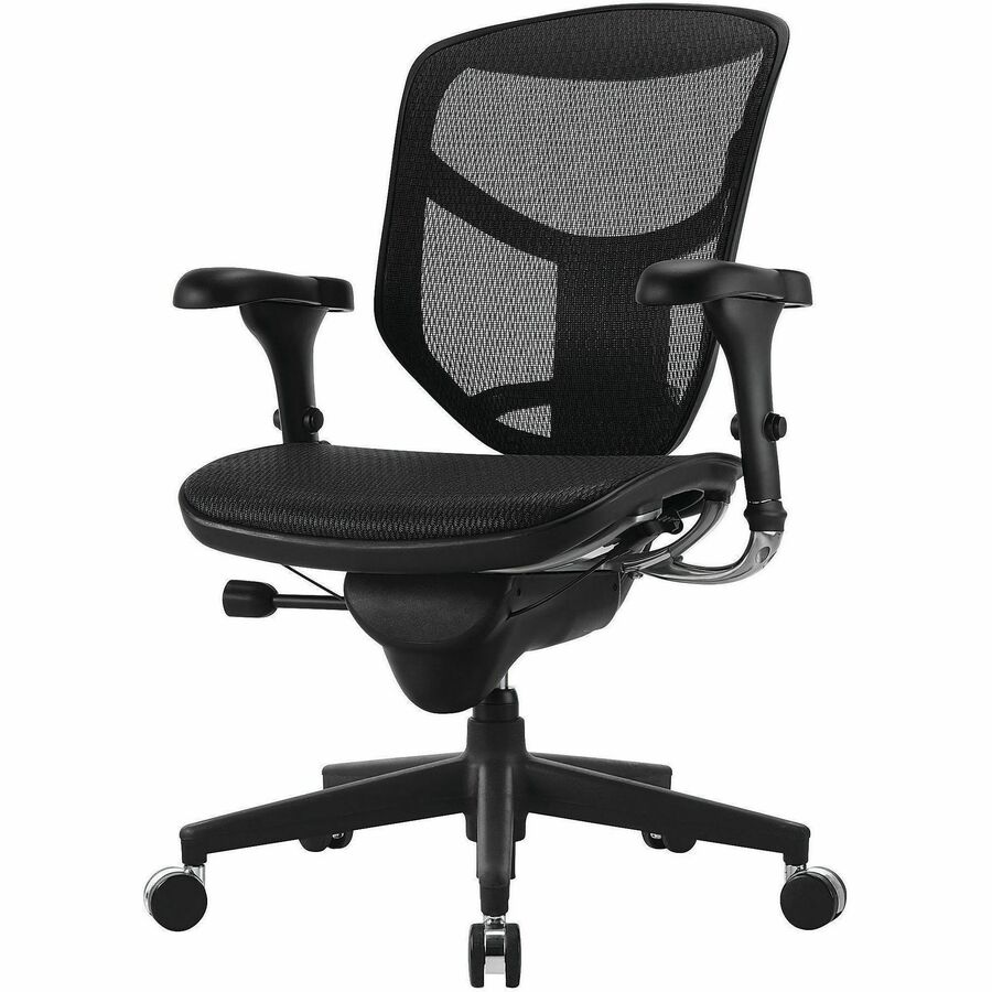 A swivel base and casters allow easy movement while the nylon and aluminum frame pairs strength with durability. WorkPro Quantum 9000 Mesh Multifunction Ergonomic Mid-Back