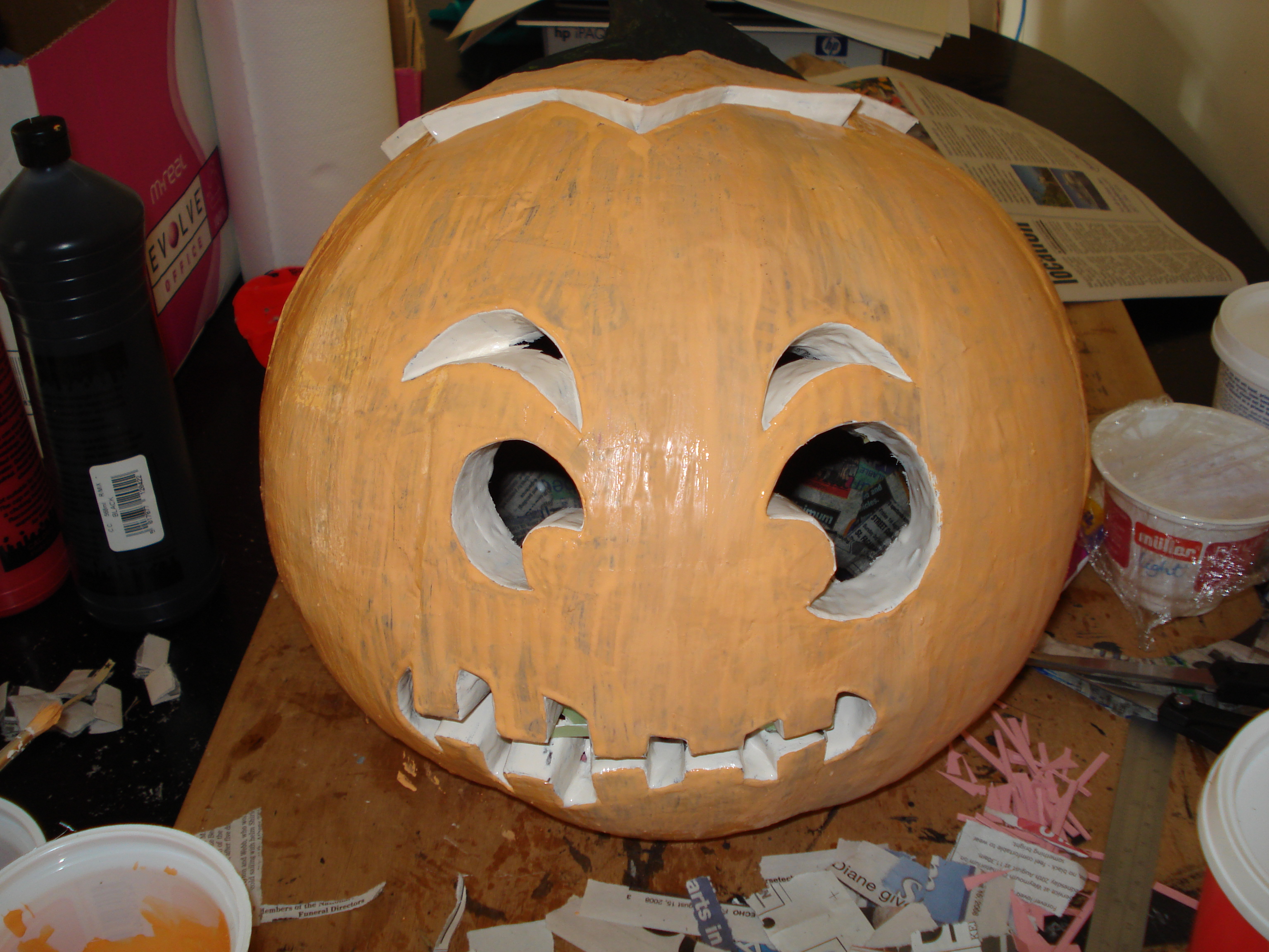 Come to womansday.com today to make your own pitch man costume. Pumpkin Head Halloween Costume 6 Steps Instructables