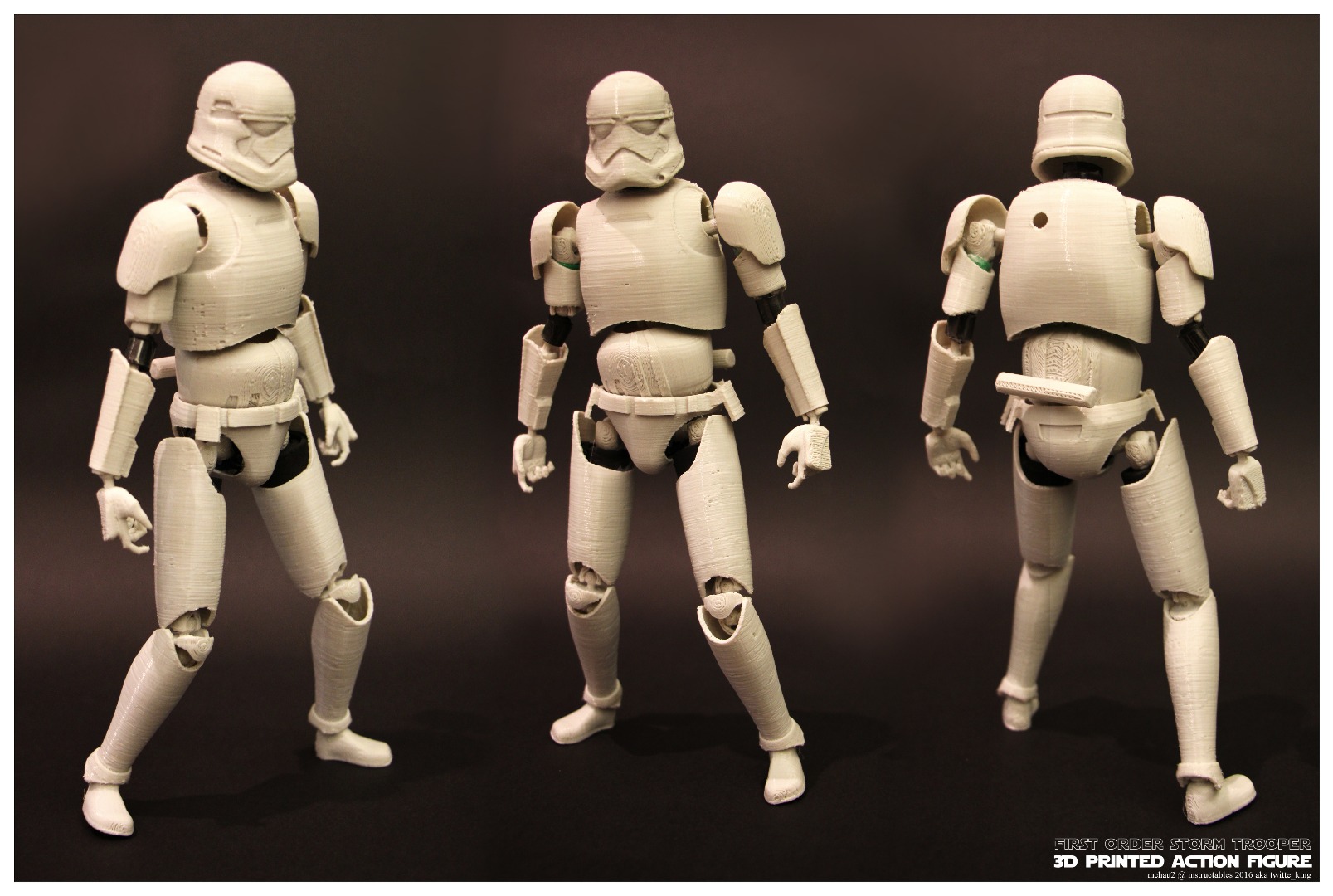 Jasa 3d printing action figure dll, rp500 . 3d Printed Stormtrooper Action Figure Realistic Articulation 8 Steps With Pictures Instructables