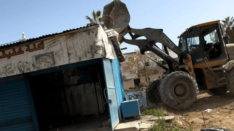 ولاية تونس تهدم كشكا و4 مبان بحي الزياتين وحدائق المنزه