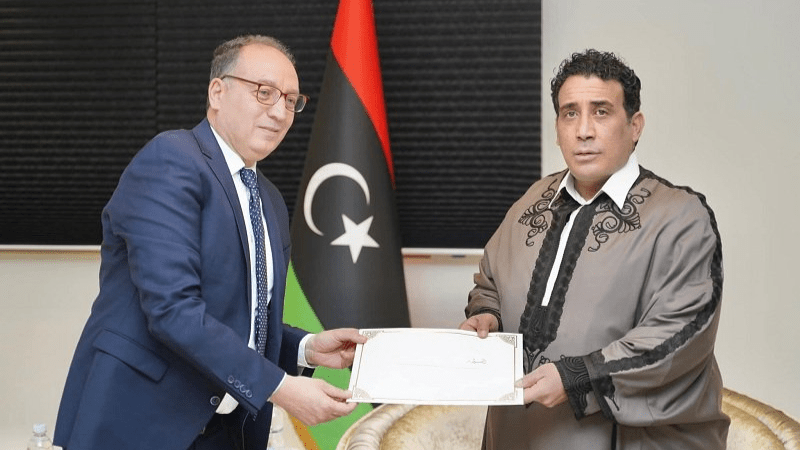 محمد المنفي يتلقى رسالة خطية من رئيس الجمهورية قيس سعيّد