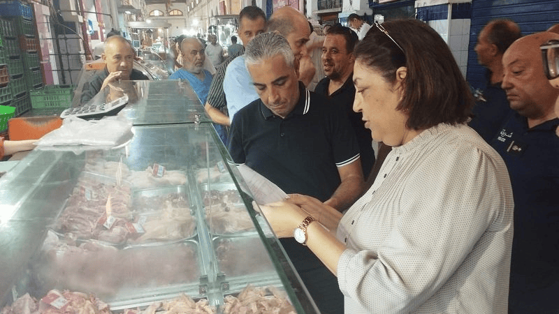 وزيرة التجارة تأذن بتحسين التزويد بلحوم الدواجن ومضاعفة كميات السكر