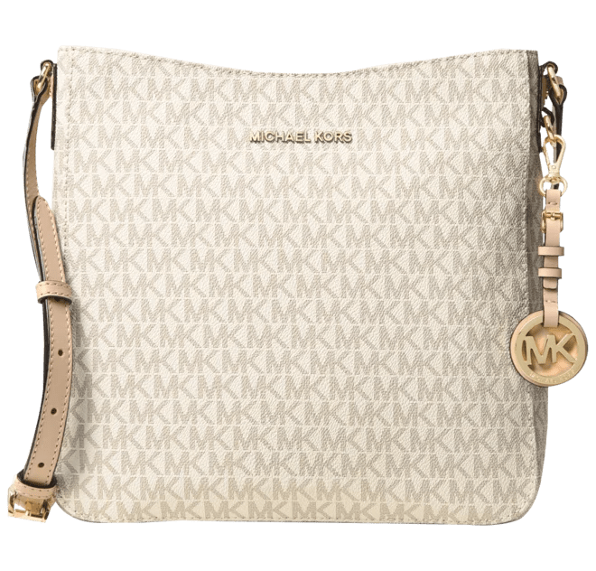 Mk signature coated twill with black leather trim. Michael Kors Signature Jet Set Travel Large Messenger Reviews Handbags Accessories Macy S