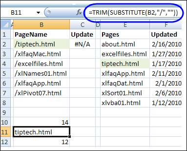 The text from which you want to remove the last n characters in excel; Clean Excel Data With TRIM and SUBSTITUTE - Contextures Blog