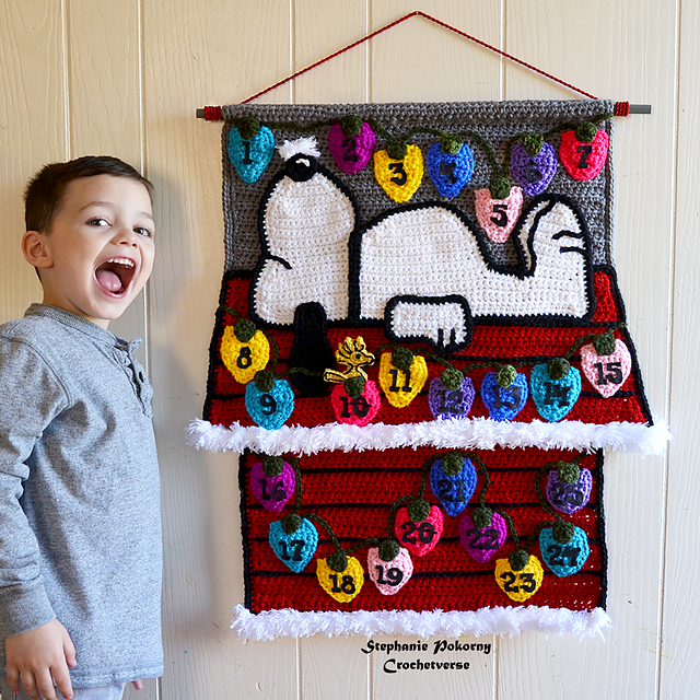 Check out these great sources for your fun and free yarn patterns that include red heart yarn free patterns and lion brand yarn free patterns. Snoopy Advent Christmas Calendar Free Crochet Pattern Cool Creativities