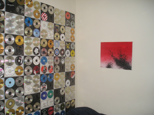 A unique idea and twist on polka dots. 11 Creative Ideas to Fill a Blank Wall on a Tiny Budget