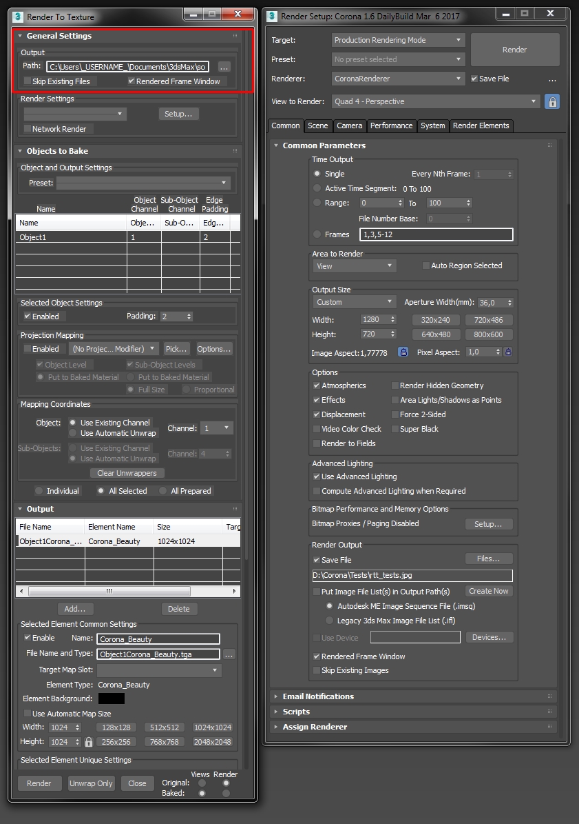 Render Element X Cannot Be Saved To File Y The Output Path In General Settings May Be Missing Incorrect Corona Renderer Helpdesk For 3ds Max Plugin
