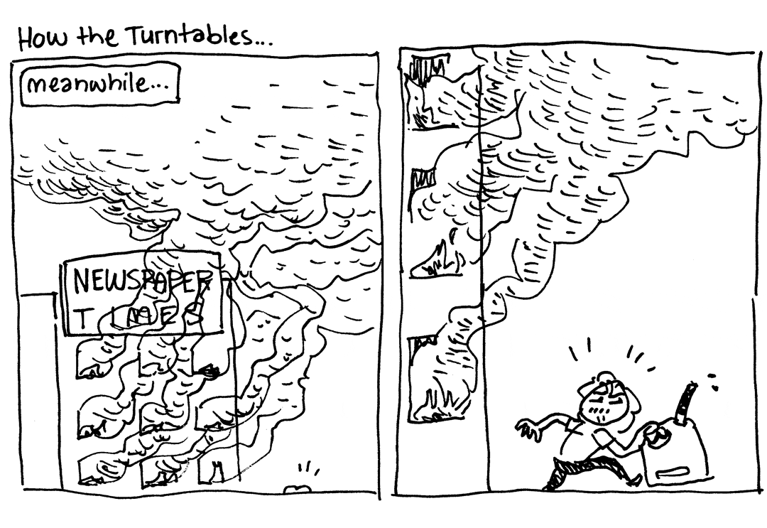 I usually only leave the scene of an arson well after the building has mostly finished burning. it's just safer that way - never know what could happen!