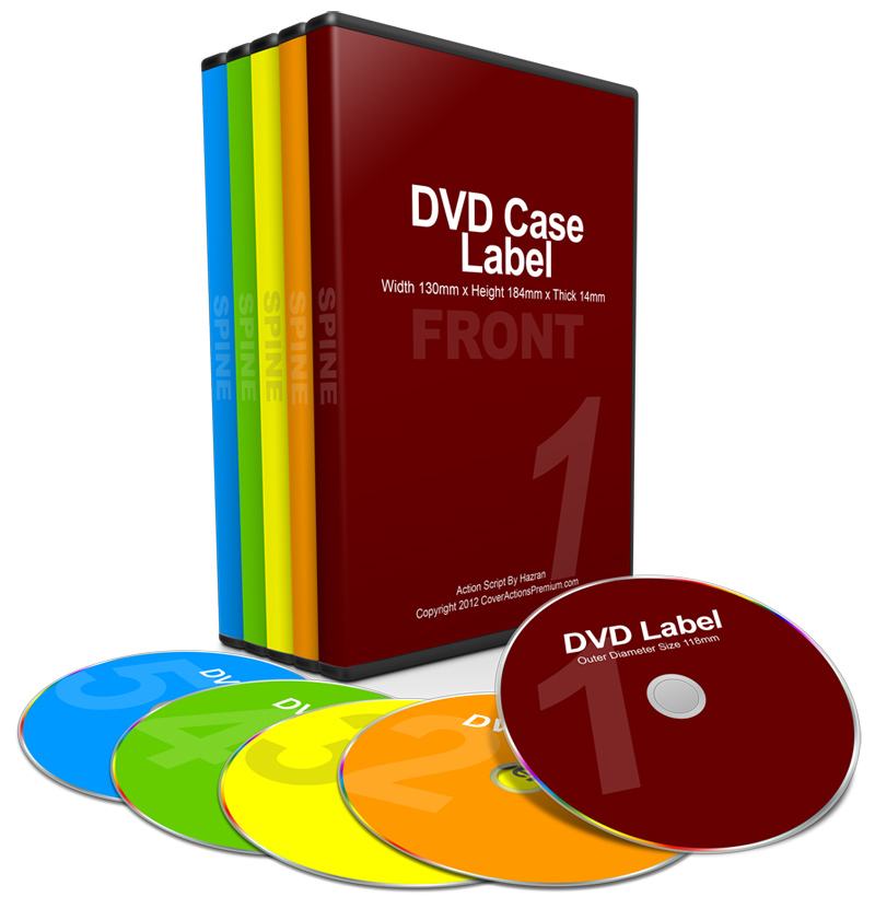 Whether you want to preserve your home movies in hard copy or you’re producing some amazing training dvds for your office, printing out covers can make the end result look polished and professional. 5 Dvd Pack Action Script Cover Actions Premium Mockup Psd Template