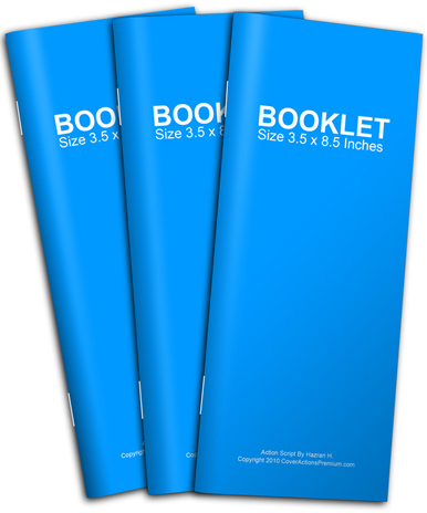 If you want to present your brochure design, use my new free thin brochure mockup. 3 5 X 8 5 Booklet Action Script Cover Actions Premium Mockup Psd Template