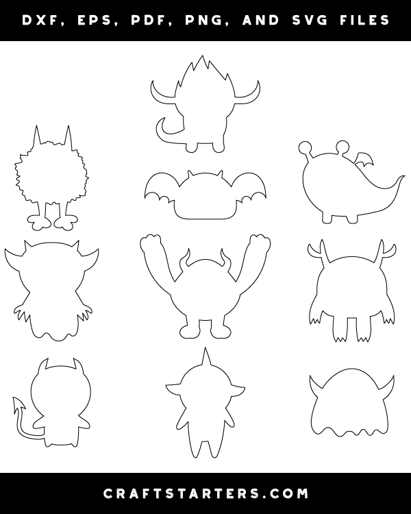 The trainglify generator is a little bit different because it actually generates svg backgrounds rather than patterns, but you can use it for the same … Cute Monster Outline Patterns Dfx Eps Pdf Png And Svg Cut Files