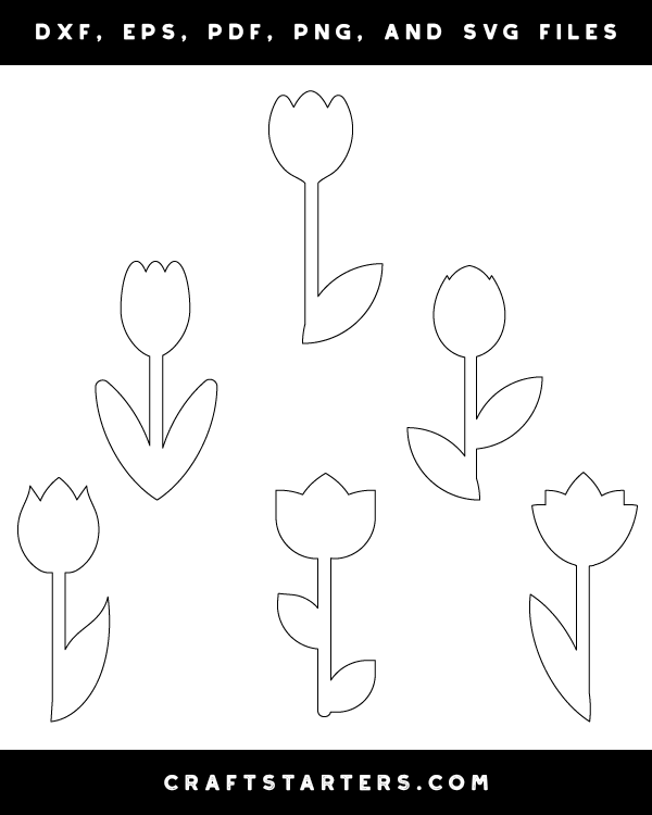 Explore our collection of motivational and. Svg Pattern Stencil Template File Download Pyrex Black Tulip Clip Art Art Collectibles