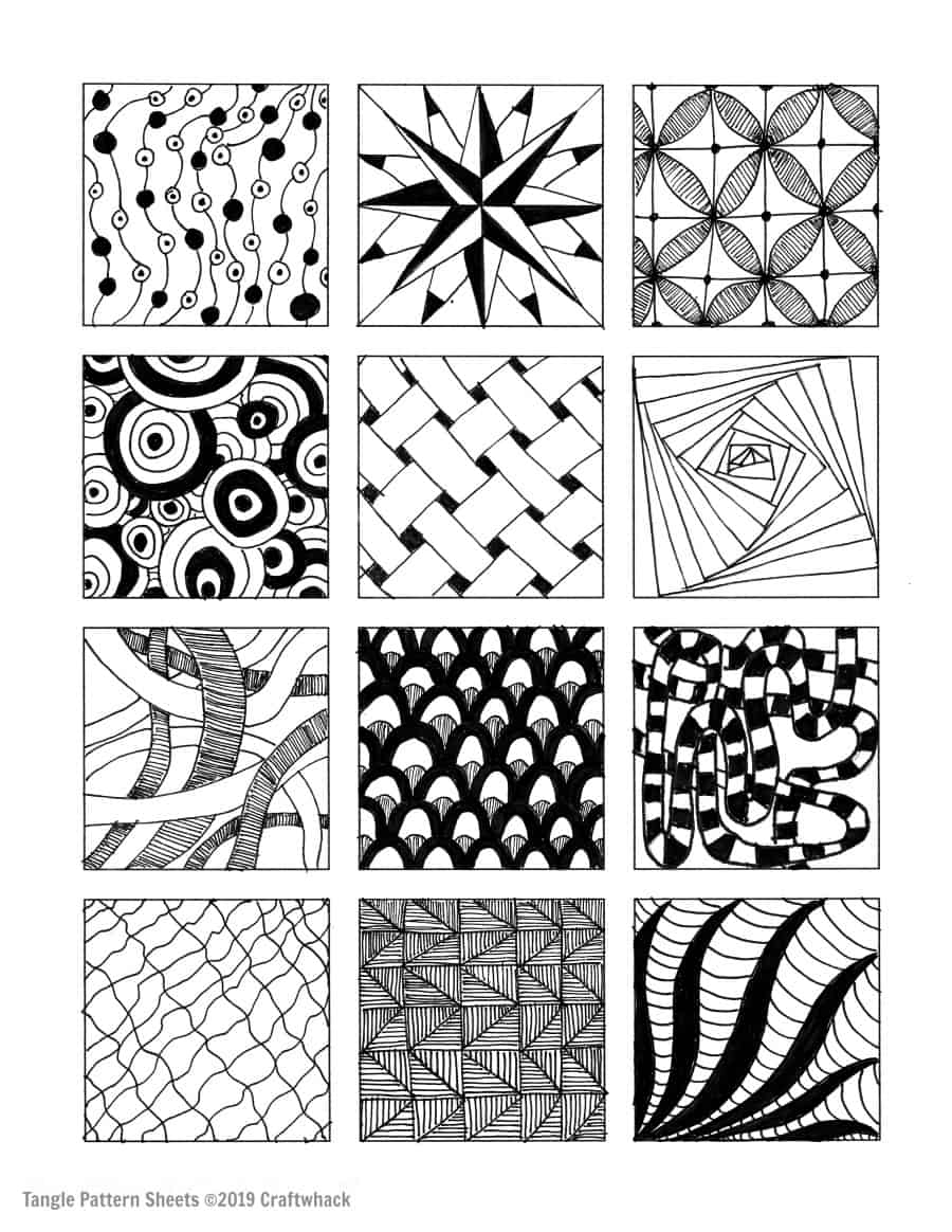 Line Art Zentangle Patterns Novocom Top