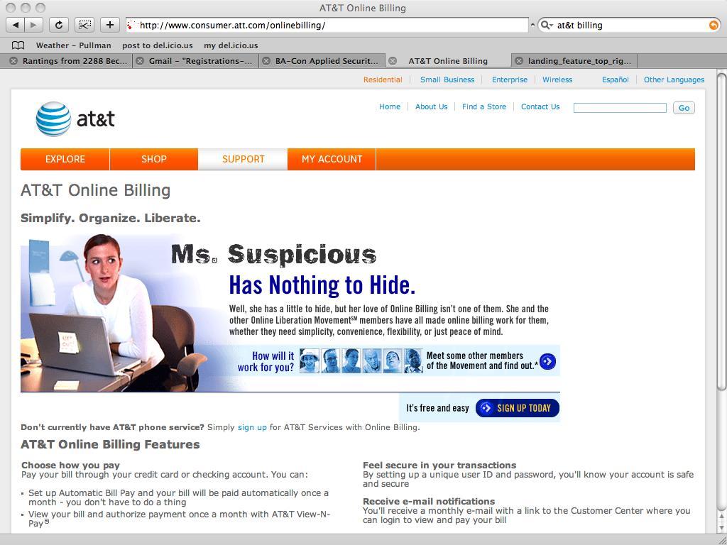 AT T Billing Site Makes Jokes About Company s Participation In 