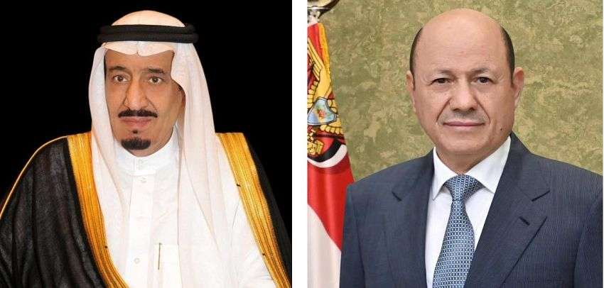 رئيس مجلس القيادة يتلقى برقية تعزية من خادم الحرمين الشريفين وولي عهده بوفاة المناضل علي سالم البيض