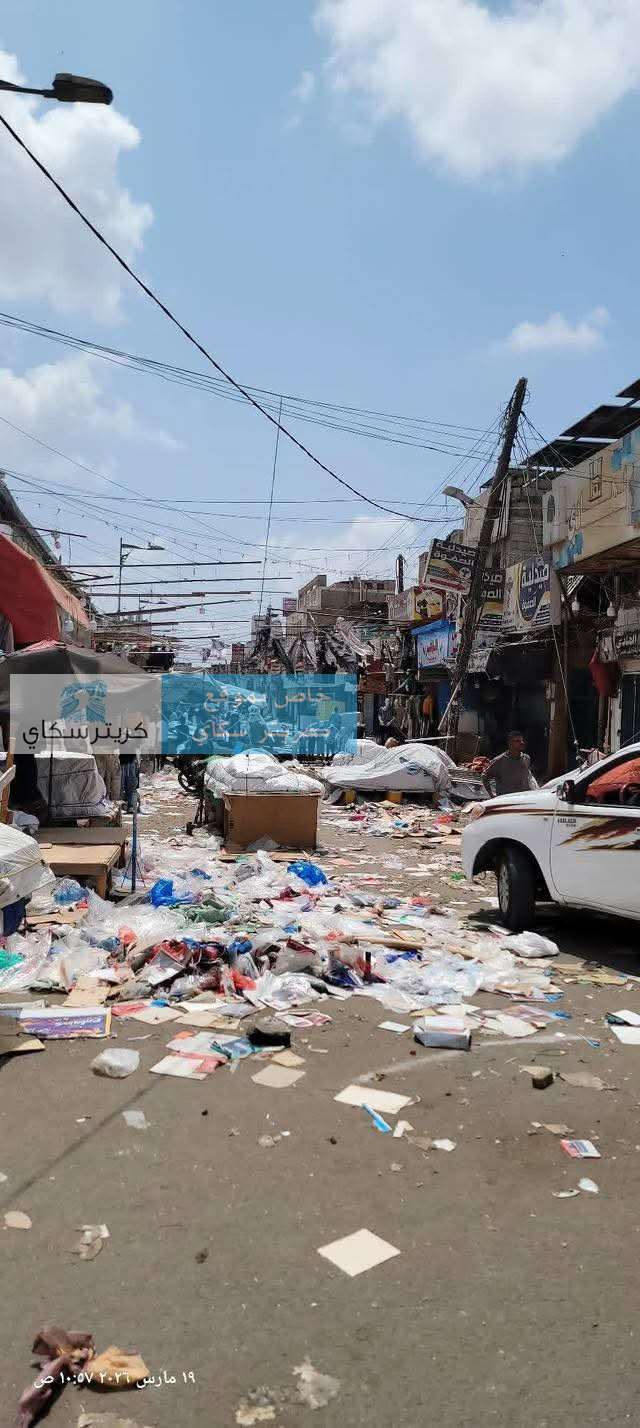 اسواق عدن تغرق بالقمامة ليلة العيد