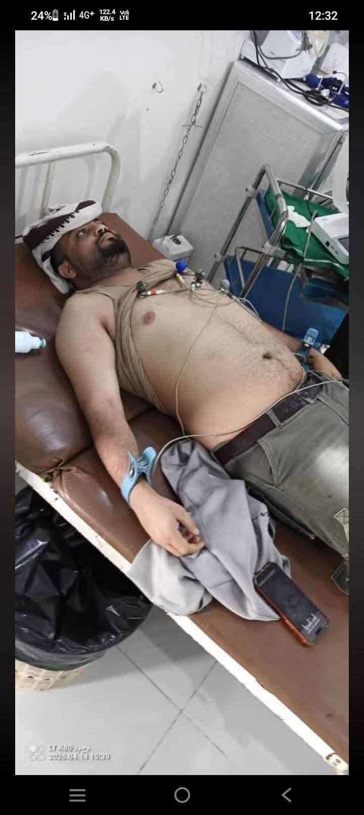 نقل شاعر الشهداء ابو شلال الى المستشفى