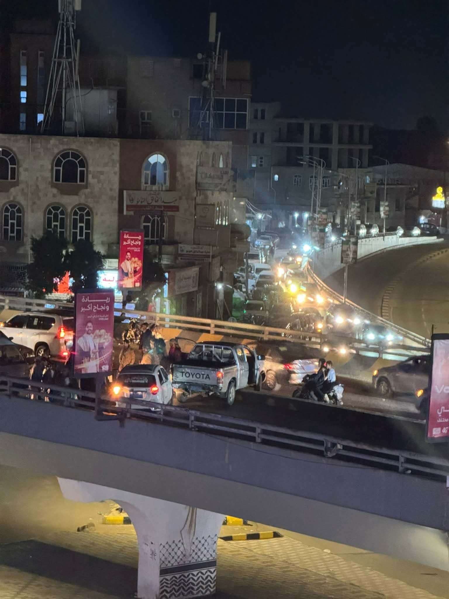 حادث مروري أعلى جسر مذبح في صنعاء