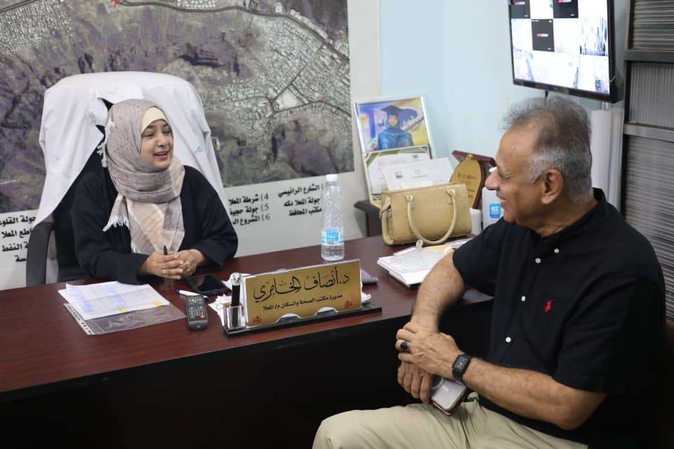 الجاوي يطلع على التجهيزات لبدء ترميم المجمع الصحي بالمعلا الجاوي يطلع على التجهيزات لبدء ترميم المجمع الصحي بالمعلا