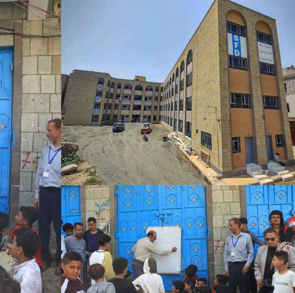 طلاب مدرسة &laquo;22 مايو&raquo; يدشنون عامهم الدراسي على الأرصفة لهذا السبب