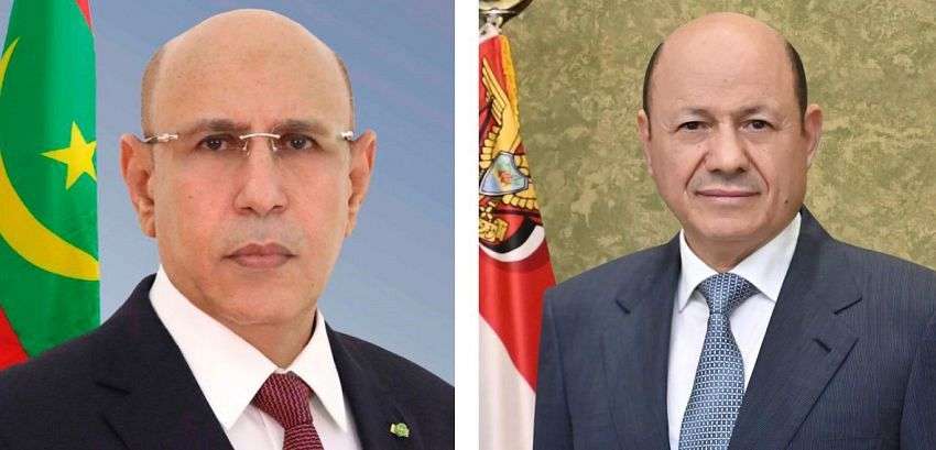 رئيس مجلس القيادة يتلقى برقية تهنئة من الرئيس الموريتاني رئيس مجلس القيادة يتلقى برقية تهنئة من الرئيس الموريتاني