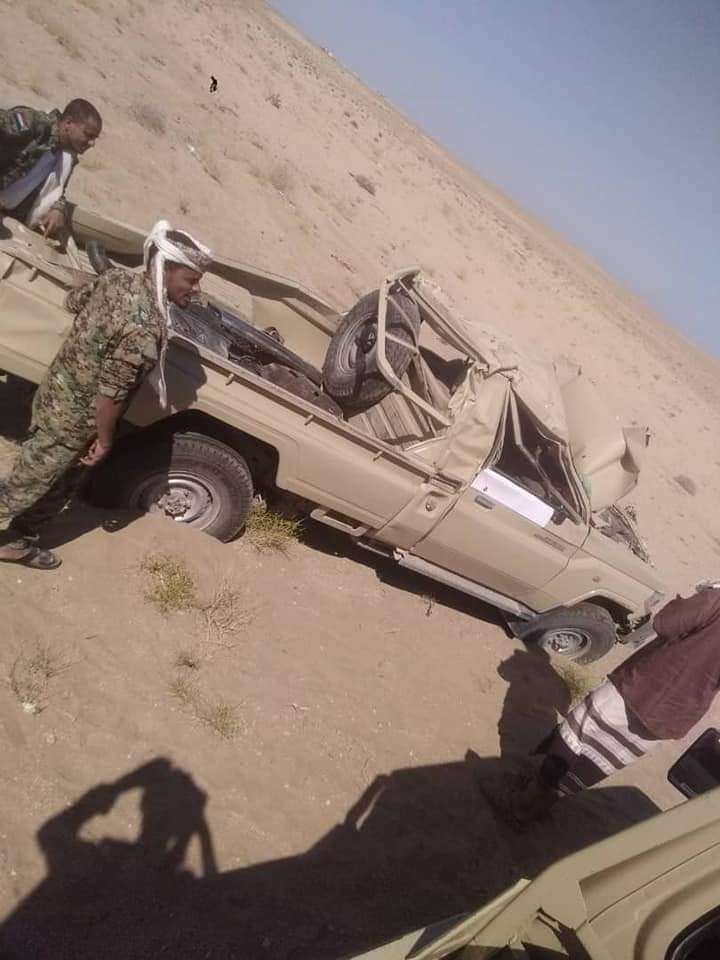 كريتر سكاي ينشر صور أولية لانقلاب طقم أمني في طور الباحة