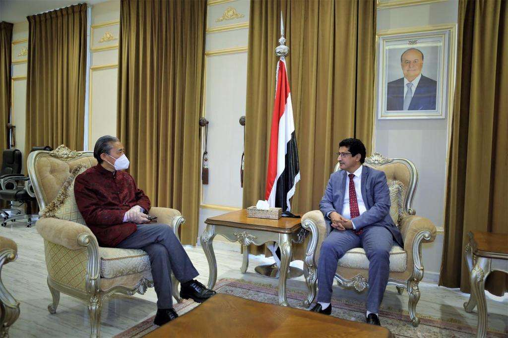 بجاش يناقش مع السفير الصيني مستجدات الاوضاع في اليمن