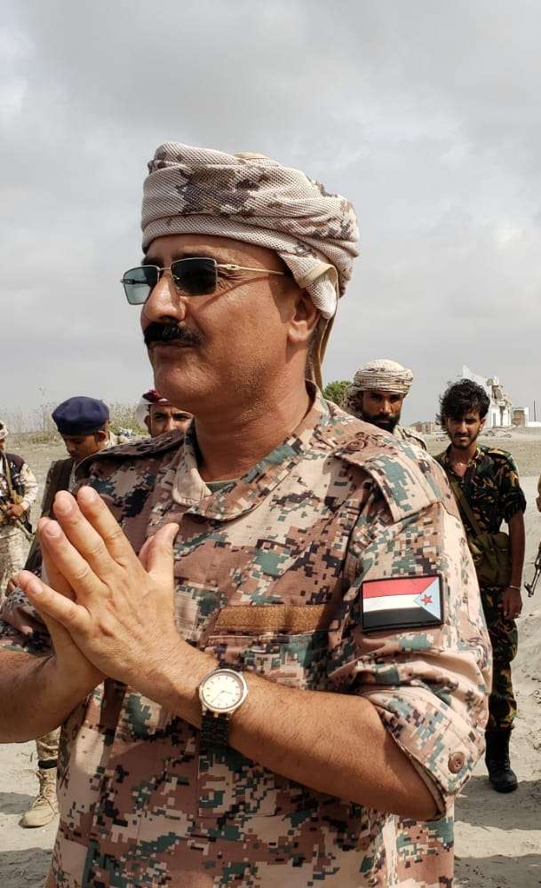 اللواء الركن فضل باعش يستنكر العملية الإرهابية التي استهدفت قيادة قوات الدعم والإسناد