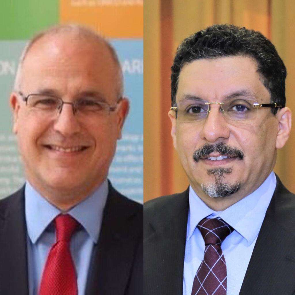 بن مبارك يناقش مع السفير البريطاني الجهود المبذولة لتحقيق السلام في اليمن بن مبارك يناقش مع السفير البريطاني الجهود المبذولة لتحقيق السلام في اليمن