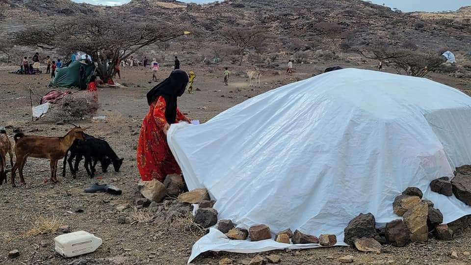 نزوح جديد بمديريات تعز
