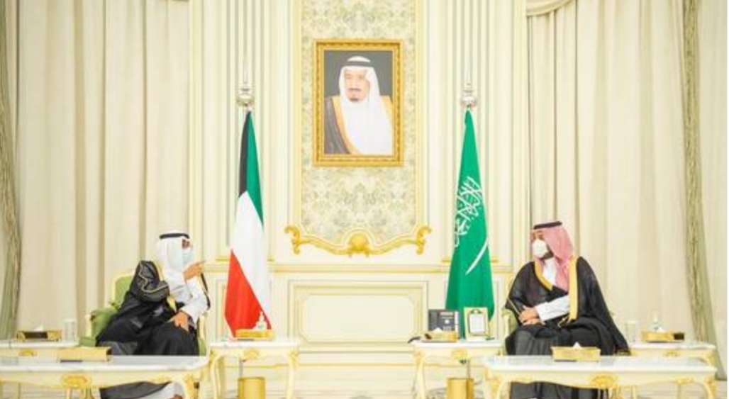 محمد بن سلمان يستقبل ولي عهد #الكويت في #الرياض