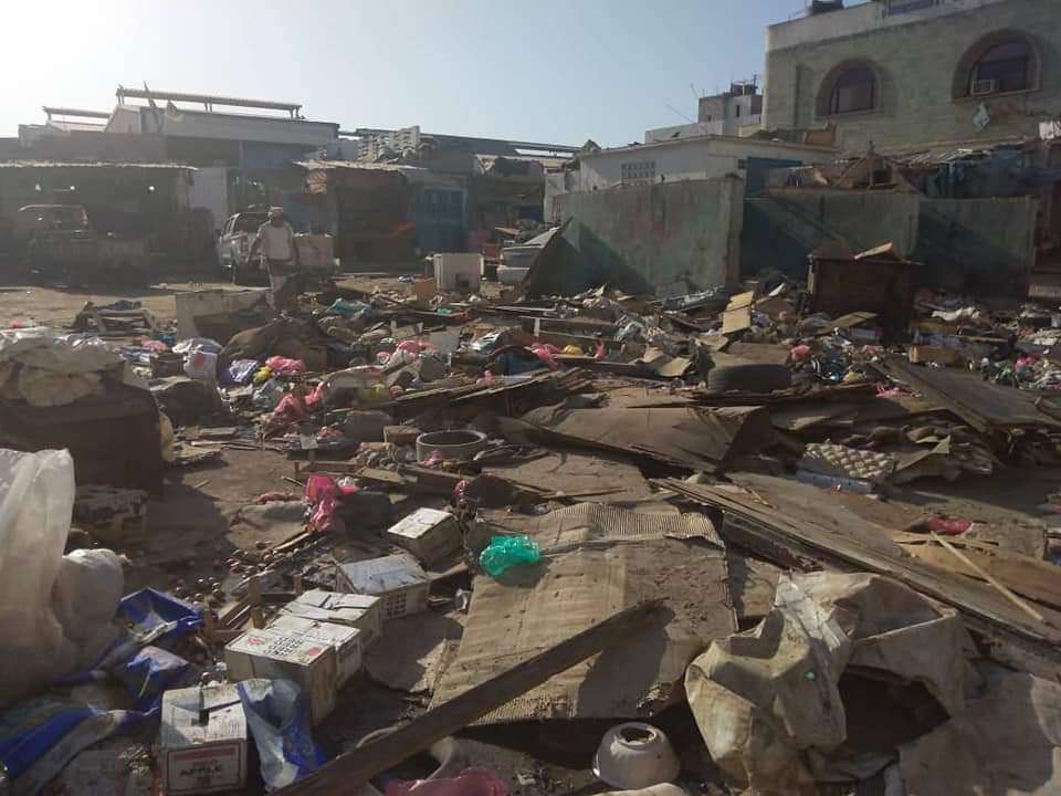 حملة إزالة للبناء العشوائي في عدن