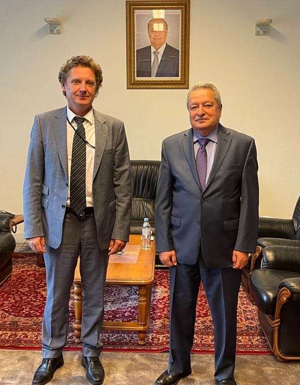 السفير مصطفى يلتقي مدير دائرة الشرق الأوسط بوزارة الخارجية البلجيكية