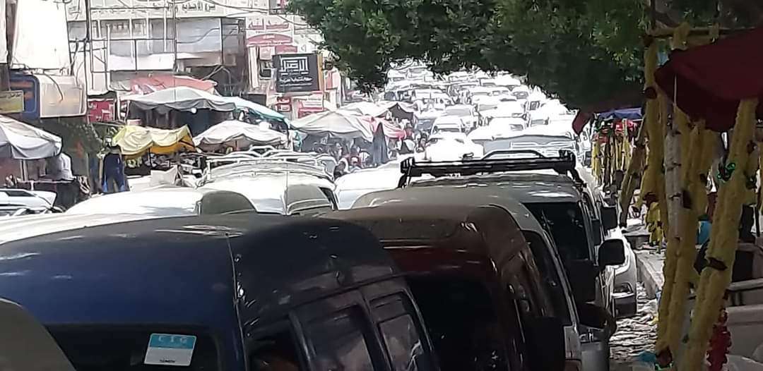 يحدث الآن :زحمة سير كبيرة في تعز(صورة )