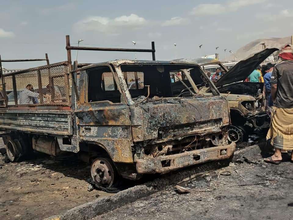 انفجار طقم عسكري في حضرموت