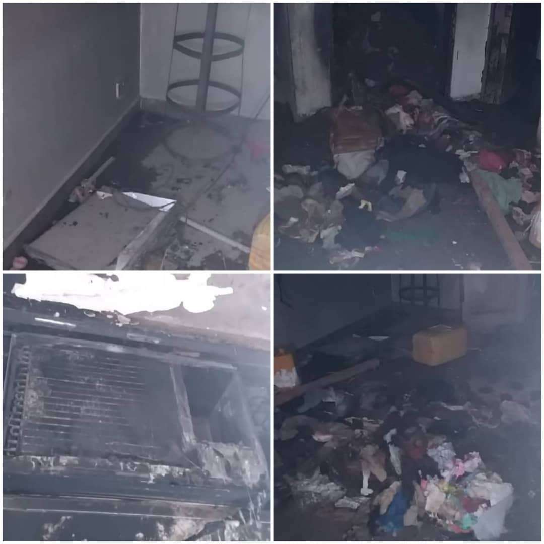 شاهد الاضرار التي لحقت بمنزل جراء النيران بعدن شاهد الاضرار التي لحقت بمنزل جراء النيران بعدن